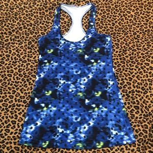 Lululemon Cool Racerback Windy Blooms Saphire Blue Multi *Size 4*